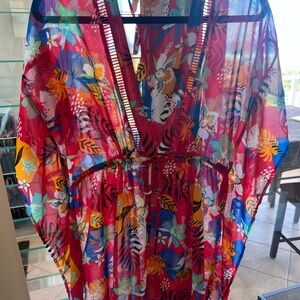 Miken Vibrant  floral swim cover up.NWOT